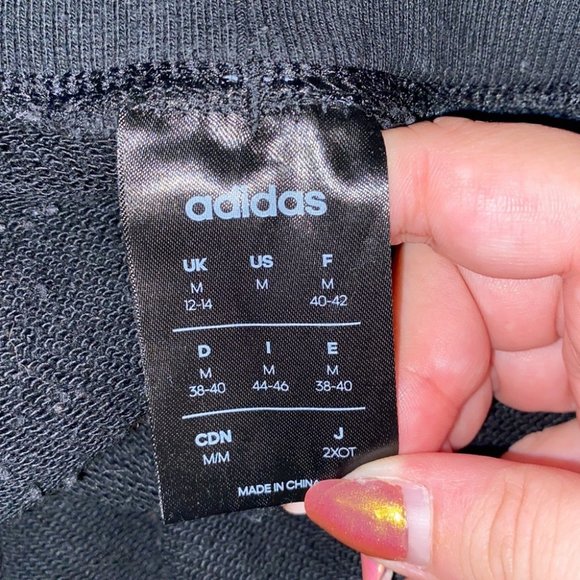 🌷 Adidas Black Brilliant Basics Track Pant Sweatpants Size M - Picture 8 of 12